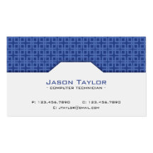 Patterned Split - Blue Business Card Templates