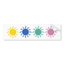 Patterned Suns bumper stickers by prawny Patterned Suns bumper stickers