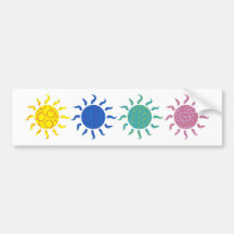 Patterned Suns Bumper Stickers
