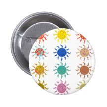 Patterned Suns Pin