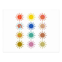 Patterned Suns Postcards