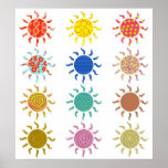 Patterned Suns Poster