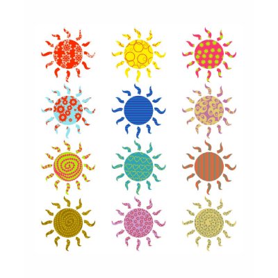 Patterned Suns T-shirts by prawny