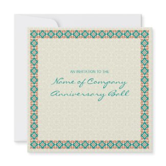 Patterns & Borders 3 Corporate Anniversary Ball invitation