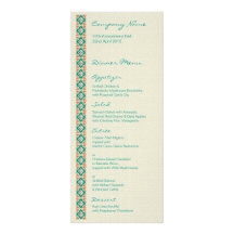 Patterns & Borders 3 Dinner Menu Personalized Announcements