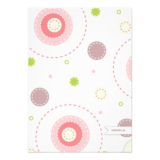 Patterns of Fun Twin Girl Baby Shower Invitation