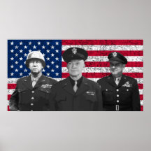 Patton, Eisenhower, and Doolittle Print