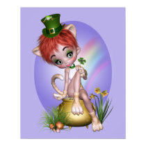 "Patty Cat" Poster - Purple