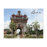 patuxai victory gate postcard