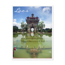 patuxai vientiane post cards