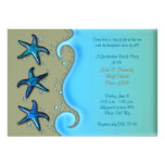 Paua Shell Starfish Beach Graduation Invitation