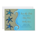 Paua Shell Starfish Destination Wedding Save the Date Invitation