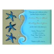 Paua Shell Starfish Wedding Invitation