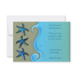 Paua Shell Starfish Wedding Reply RSVP Card