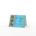Paua Shell Starfish Wedding Thank You Card