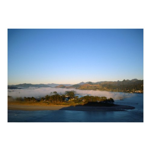 Pauanui Peninsula covered in Fog print