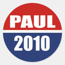 PAUL 2010 ROUND STICKER