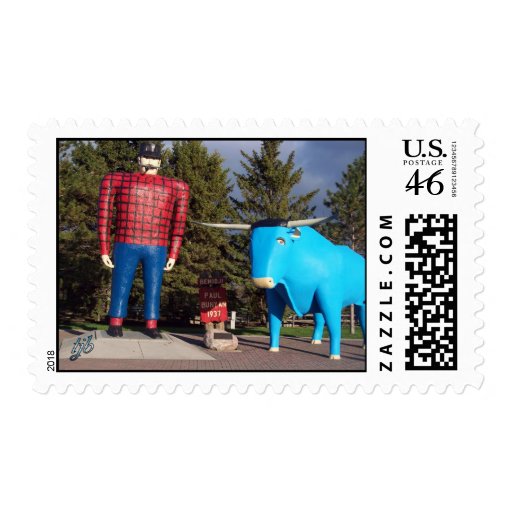 "Paul & Babe" Postage Stamp