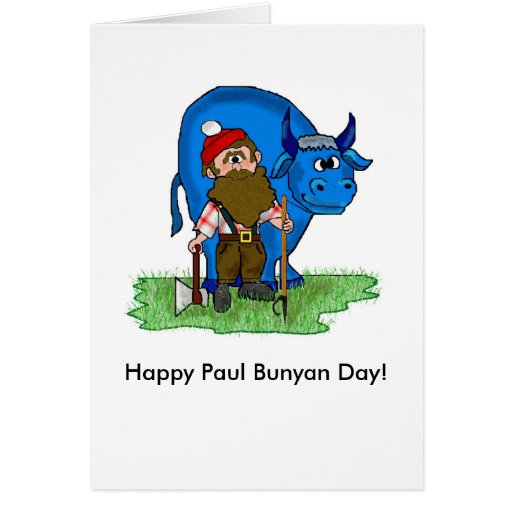 Paul Bunyan Day Note Cards by Brownielocks
