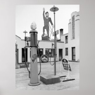 Paul Bunyan Gas, 1939 print