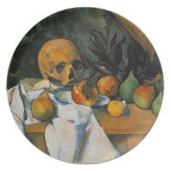 Paul Cezanne Fine Art Still Life, Skulls Gifts plate