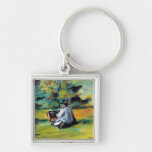 Paul Cezanne - Painter at Work Keychains
