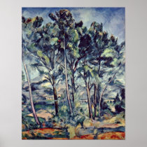 Paul Cezanne - Pines and Aqueduct (The Viaduct) Poster