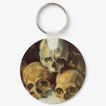 Paul Cezanne - Pyramid of Sculls keychains by MasterpieceArt Paul Cezanne - Pyramid of Sculls keychains