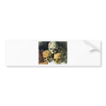 Paul Cézanne - Pyramid of Skulls bumper stickers by Goozhi Paul Cézanne - Pyramid of Skulls bumper stickers