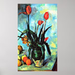 Paul Cezanne - Still life vase with tulips Posters