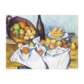 Paul Cézanne The Basket of Apples painting art Stretched Canvas Print