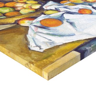 Paul Cézanne The Basket of Apples painting art Stretched Canvas Print