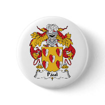 Paul Family Crest buttons by coatsofarms Paul Family Crest buttons