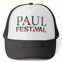 Paul Festival Black & White Trucker Hat