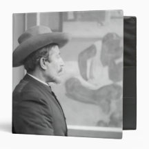 Paul Gauguin  in front of his canvases Vinyl Binders