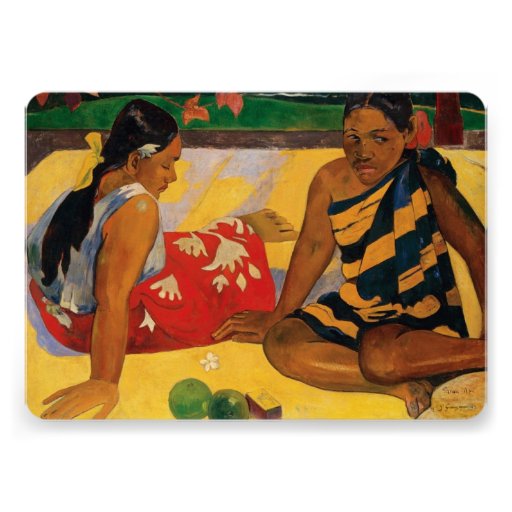 Paul Gauguin Two Women Of Tahiti Parau Api Vintage Personalized Invite