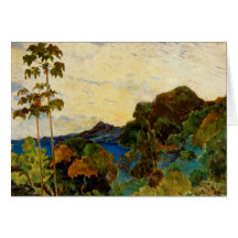 Paul Gauguin's Martinique Landscape (1887) Cards