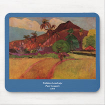 Paul Gauguin's Tahitian Landscape (1893) mousepads by MasterpieceGallery Paul Gauguin's Tahitian Landscape (1893) mousepads