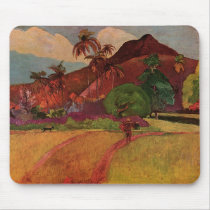 Paul Gauguin's Tahitian Landscape (1893) mousepads by MasterpieceGallery Paul Gauguin's Tahitian Landscape (1893) mousepads