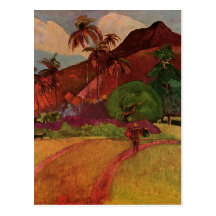 Paul Gauguin's Tahitian Landscape (1893) Post Card