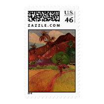 Paul Gauguin's Tahitian Landscape (1893) postage