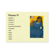 Paul Gauguin's Woman with a Mango (1892) business cards by MasterpieceGallery Paul Gauguin's Woman with a Mango (1892) business cards