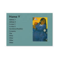 Paul Gauguin's Woman with a Mango (1892) business cards by MasterpieceGallery Paul Gauguin's Woman with a Mango (1892) business cards