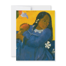 Paul Gauguin's Woman with a Mango (1892) invitations by MasterpieceGallery Paul Gauguin's Woman with a Mango (1892) invitations