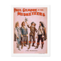 Paul Gilmore in The Musketeers Theatrical Postcard