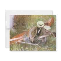 Paul Helleu Sketching with His Wife by Sargent Personalized Invitation