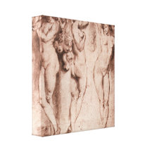Paul Rubens - Three caryatids Gallery Wrapped Canvas