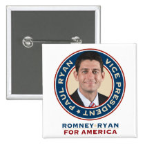 Paul Ryan 2012 Square Campaign Button buttons