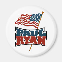 Paul Ryan American Flag Refrigerator Magnet