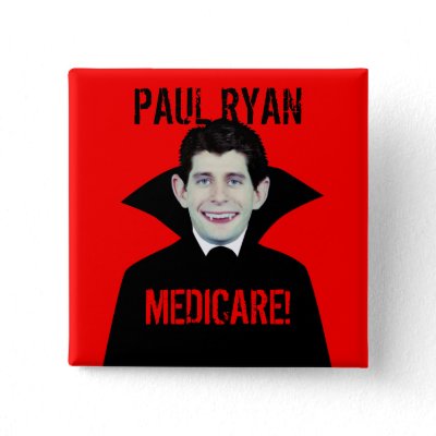 Paul Ryan Loves Medicare Pinback Buttons